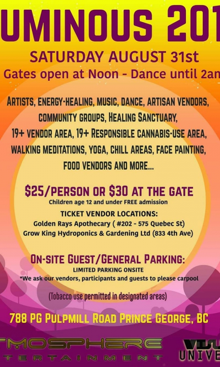 Luminous summer solstice celebration